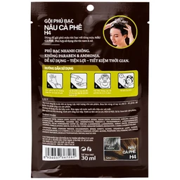 Gội phủ bạc Healthy&Lively Color Shampoo Lavox H4 màu nâu cà phê (10 gói x 30ml)