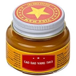 Cao sao vàng TW3 với thành phần tinh dầu dược liệu dùng trị nhức đầu, sổ mũi, cảm cúm, muỗi và côn trùng đốt (6 lọ 17G)