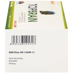 Thuốc Topbrain Reliv điều trị suy nhược thần kinh, giúp tăng tuần hoàn não, tăng cường trí nhớ (6 vỉ x 10 viên)