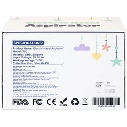 Máy hút mũi cho bé Fuji T50 hỗ trợ vệ sinh mũi cho bé từ 0 đến trên 3 tuổi