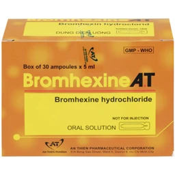 Dung dịch uống Bromhexine AT 4mg/5ml loãng đờm trong nhiễm khuẩn đường hô hấp (30 ống x 5ml)