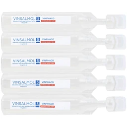 Dung dịch khí dung Vinsalmol 5mg/2.5ml Vinphaco trị triệu chứng hen cấp tính, đợt kịch phát hen (2 vỉ x 5 ống)