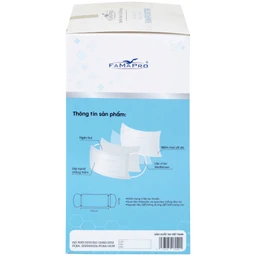 Khẩu trang 4 lớp Famapro Extra màu trắng (50 cái) Nam Anh ngăn khói bụi, vi khuẩn