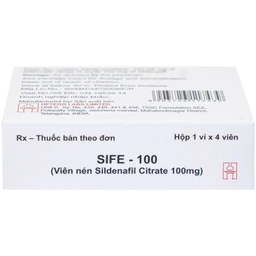 Thuốc Sife-100mg Hetero điều trị rối loạn chức năng cương dương ở nam giới (5 hộp x 4 viên)