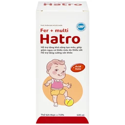 Siro bổ sung sắt và Vitamin nhóm B, giảm nguy cơ thiếu máu cho trẻ Fer + Multi Hatro (120ml)