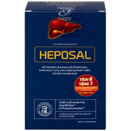 Viên uống hỗ trợ tăng cường chức năng gan, bảo vệ và phục hồi tế bào gan Heposal (3 vỉ x 10 viên)