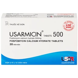 Thuốc Usarmicin Tablets 500 UsarichPharm điều trị nhiễm khuẩn đường tiết niệu (2 vỉ x 10 viên)