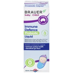 Siro giúp bổ sung lợi khuẩn, tốt cho đường ruột Immune Defence Probiotic Liquid Brauer (45ml)