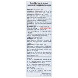 Siro giúp bổ sung lợi khuẩn, tốt cho đường ruột Immune Defence Probiotic Liquid Brauer (45ml)
