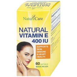 Viên uống giúp làm đẹp da, cải thiện sức khỏe da Natural Vitamin E 400 IU NatureCare (60 viên)