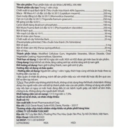 Viên uống giúp tăng cường sinh lực và khả năng sinh lý nam Via Him Lab Well (30 viên)