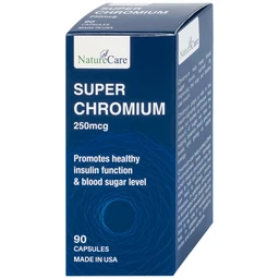 Viên uống giúp cân bằng đường huyết, giảm cholesterol Super Chromium 250mcg NatureCare (90 viên)