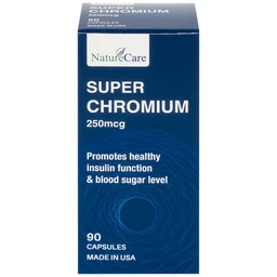 Viên uống giúp cân bằng đường huyết, giảm cholesterol Super Chromium 250mcg NatureCare (90 viên)