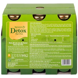 Nước Yến Sào Cao Cấp Nunest Detox Hạt Chia 5% Yến (6 chai x 185ml)