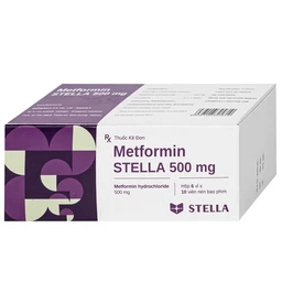 Thuốc Metformin 500MG Stella điều trị tiểu đường típ 2 (6 vỉ x 10 viên)