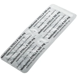 Thuốc Metformin 500MG Stella điều trị tiểu đường típ 2 (6 vỉ x 10 viên)