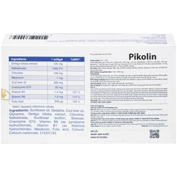 Viên uống hỗ trợ tăng tuần hoàn máu não, giảm nguy cơ hình thành cục máu đông Pikolin Ocavill (2 vỉ x 15 viên)