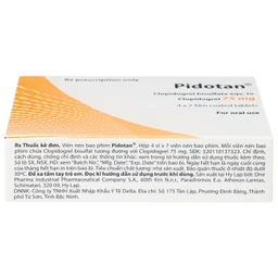 Thuốc Pidotan 75mg One Pharma phòng ngừa huyết khối động mạch và rung nhĩ (4 vỉ x 7 viên)