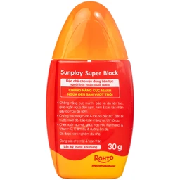 Sữa chống nắng Sunplay Super Block SPF50 Rohto ngăn sạm da và bảo vệ vượt trội (30g)