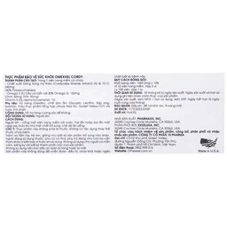 Viên uống hỗ trợ tăng sức đề kháng Omexxel Cordy (3 vỉ x 10 viên)