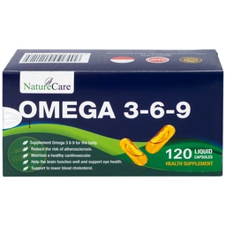 Viên uống bổ sung Omega 3-6-9, tốt cho tim mạch, não và mắt, giảm nguy cơ xơ vữa động mạch Omega 3-6-9 NatureCare (6 vỉ x 20 viên)