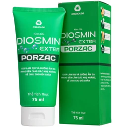 Gel bôi ngừa suy giãn tĩnh mạch, phù, nặng chân Diosmin Extra Porzac 75ml