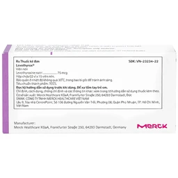 Thuốc Levothyrox 75µg Merck điều trị bướu giáp đơn thuần lành tính (2 vỉ x 15 viên)