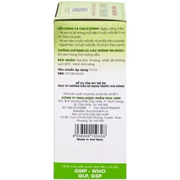 Siro ho Bảo Thanh điều trị các chứng ho, viêm phổi (125ml) 