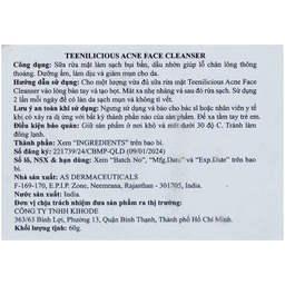 Gel rửa mặt ngừa mụn, sạch bã nhờn Teenilicious 60g