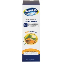 Dung dịch vệ sinh phụ nữ dạng bọt Natural Feminine Curcumin làm sạch, khử mùi, kháng khuẩn (160ml)