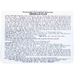 Viên uống hỗ trợ cải thiện chỉ số đường huyết Medsulin Plus (60 viên)