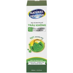 Dung dịch vệ sinh phụ nữ dạng bọt Natural Feminine Lá Trầu Không kháng khuẩn, vệ sinh nhẹ nhàng (160ml)
