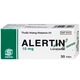 Thuốc Alertin 10mg Shinpoong Deawoo chỉ định trong trường hợp viêm mũi dị ứng, viêm kết mạc dị ứng (3 vỉ x 10 viên)