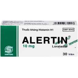 Thuốc Alertin 10mg Shinpoong Deawoo chỉ định trong trường hợp viêm mũi dị ứng, viêm kết mạc dị ứng (3 vỉ x 10 viên)