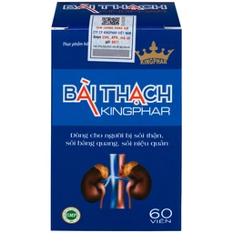 Viên uống giúp lợi tiểu, hỗ trợ bài tiết cặn sỏi giảm sỏi tiết niệu Bài Thạch Kingphar (60 viên)