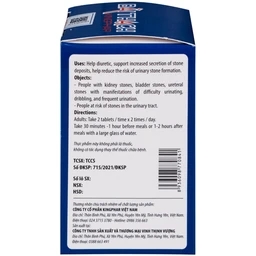 Viên uống giúp lợi tiểu, hỗ trợ bài tiết cặn sỏi giảm sỏi tiết niệu Bài Thạch Kingphar (60 viên)