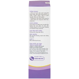 Dung dịch vệ sinh phụ nữ dạng bọt Natural Feminine Lavender làm sạch và bảo vệ vùng kín, duy trì cân bằng pH (160ml)