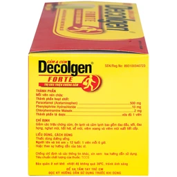 Thuốc Decolgen Forte United giảm các triệu chứng cảm cúm, sốt, đau họng, nghẹt mũi (30 vỉ x 4 viên)