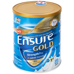 Sữa tăng cường sức khỏe khối cơ tăng miễn dịch Ensure Gold StrengthPro hương vani ít ngọt (800g)