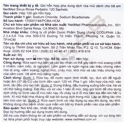 Bột pha rửa mũi trẻ em Neilmed Sinus Rinse Kids (120 gói) dùng cho trẻ từ 4 đến 10 tuổi