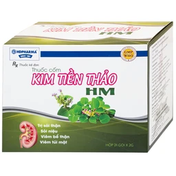 Thuốc cốm Kim Tiền Thảo HM trị sỏi thận, sỏi niệu, viêm bể thận, viêm túi mật (21 gói x 2g)