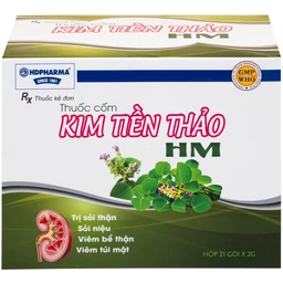 Thuốc cốm Kim Tiền Thảo HM trị sỏi thận, sỏi niệu, viêm bể thận, viêm túi mật (21 gói x 2g)