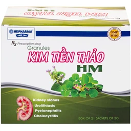 Thuốc cốm Kim Tiền Thảo HM trị sỏi thận, sỏi niệu, viêm bể thận, viêm túi mật (21 gói x 2g)