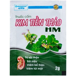 Thuốc cốm Kim Tiền Thảo HM trị sỏi thận, sỏi niệu, viêm bể thận, viêm túi mật (21 gói x 2g)