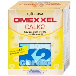 Viên uống bổ sung Canxi giúp xương răng chắc khỏe Omexxel Calk2 (3 vỉ x 10 viên)