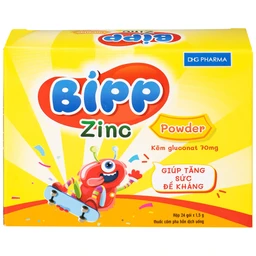 Thuốc Bipp zinc powder 70mg DHG giúp bổ sung kẽm, tăng cường sức để kháng cho trẻ em (24 gói x 1.5g)