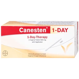 Viên đặt âm đạo Canesten 500mg Bayer hỗ trợ điều trị viêm âm đạo (1 viên)