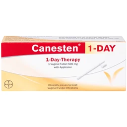 Viên đặt âm đạo Canesten 500mg Bayer hỗ trợ điều trị viêm âm đạo (1 viên)