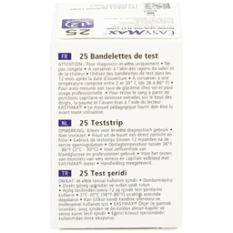 Combo 3 hộp que thử đường huyết Easy Max (25 cái) - tặng máy đo đường huyết Easy Max Tag