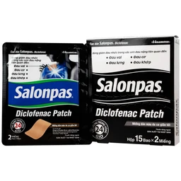 Cao dán Salonpas Diclofenac Patch Hisamitsu giảm đau, kháng viêm đau cơ, đau vai (15 gói x 2 miếng)